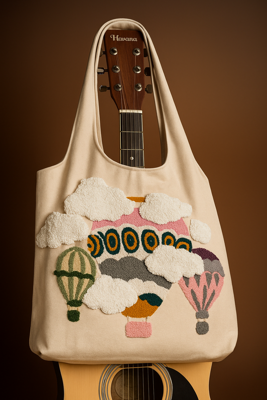Whimsical Hot Air Balloon Tote Bag
