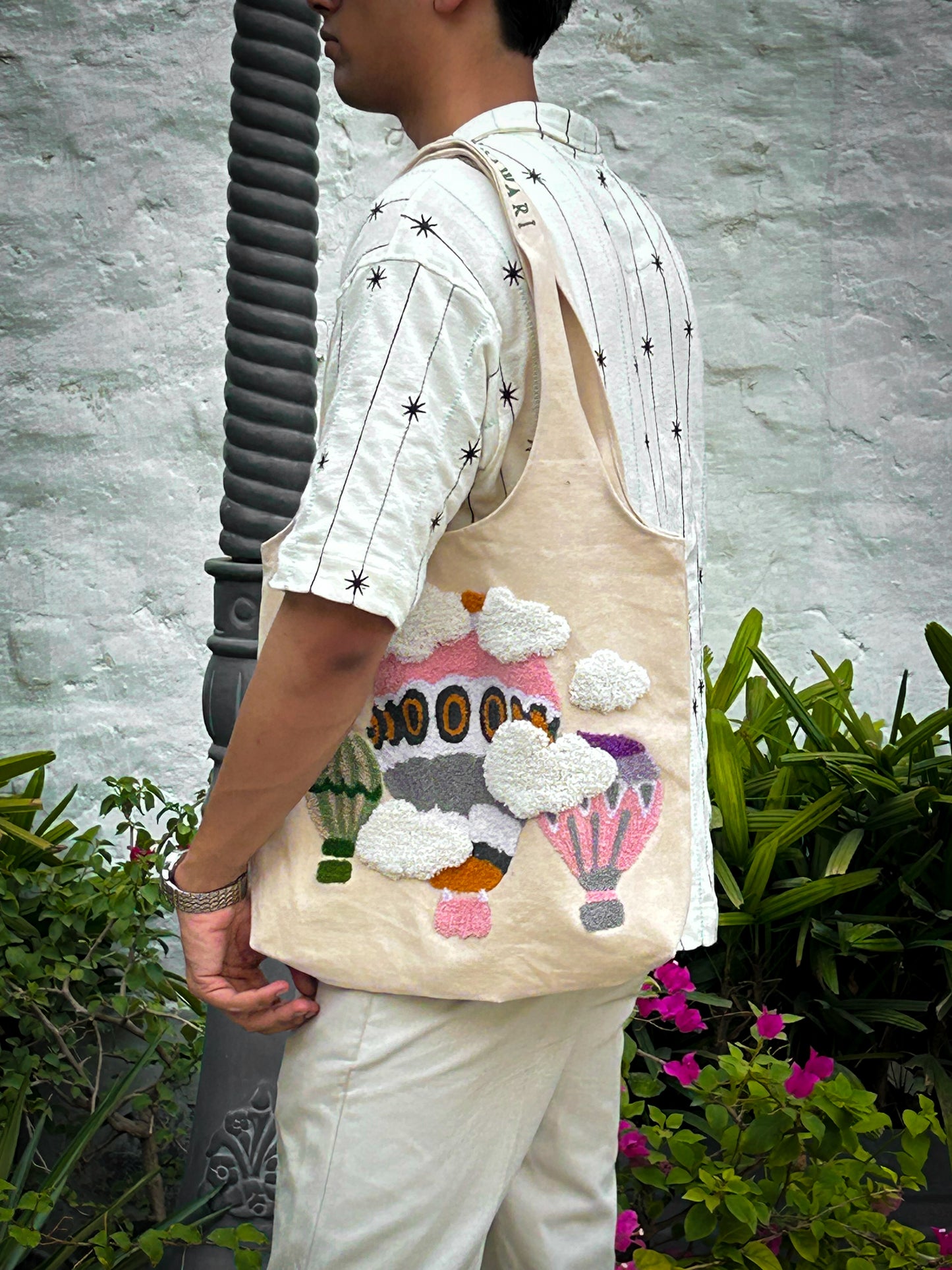 Whimsical Hot Air Balloon Tote Bag
